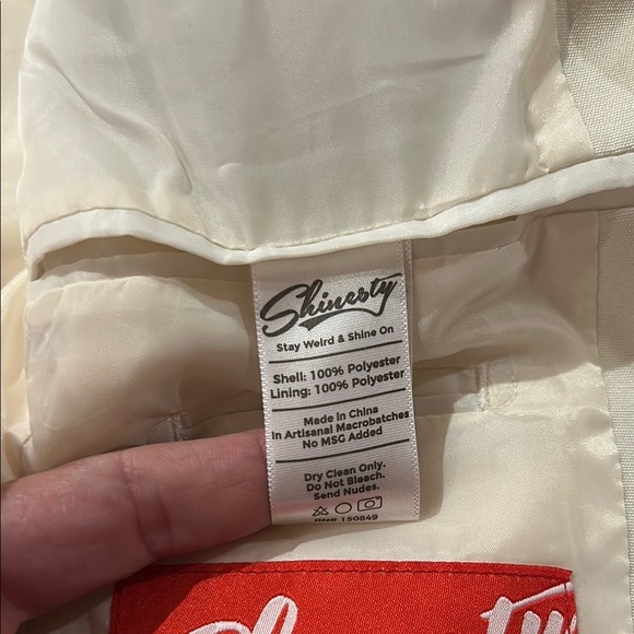 Shinesty Red and Cream Nordic Holiday Pattern Blazer Jacket size 36 - Picture 11 of 12